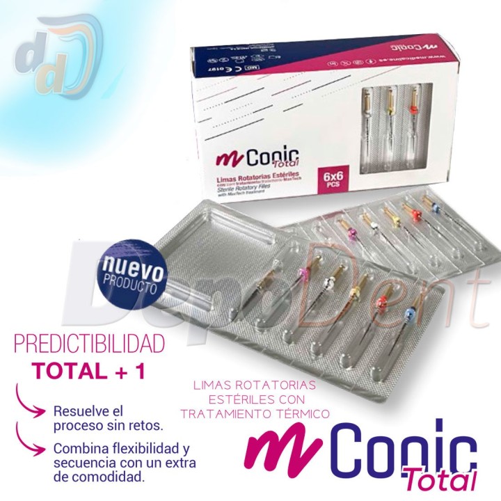 Limas mConic TOTAL rotatorias 21mm estériles 6uds