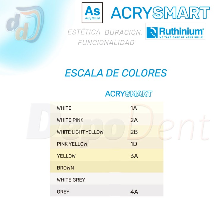 Acry Smart Diente de PMMA de 5 capas