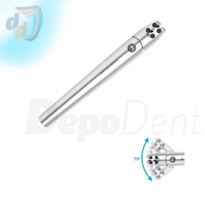 Mango articulado Acteon de aluminio anodizado para espejos fotográficos intraorales