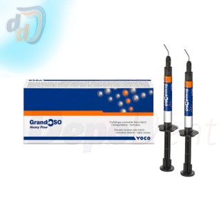 Composite fluido GrandioSO Heavy Flow de VOCO en jeringa de 2 g