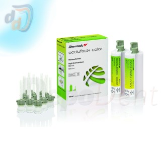 Occlufast+ Color de Zhermack silicona termocromática para registro de mordida 2 cartuchos de 50 ml