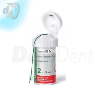 Hilo de retracción Septofil N Septodont Nº 2 grueso color verde frasco de 254 cm