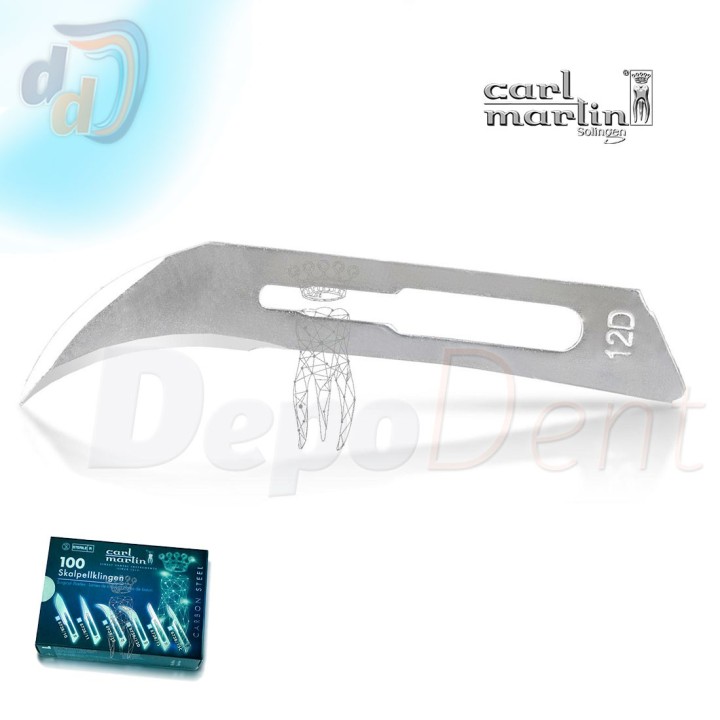 Hoja bisturí nº12D Carl Martin estéril