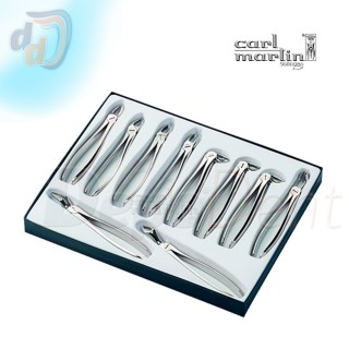 Forceps extracción Carl Martin juego 10x con estuche