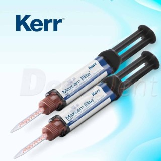 Maxcem Elite de Kerr reposición de dos jeringas de cemento de resina autoadhesivo