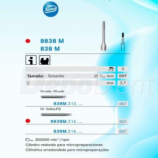 Fresas diamante 838M para micropreparaciones