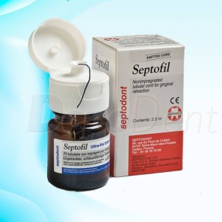 Hilo de retracción Septofil N Septodont Nº 0000 superfino color azul marino frasco de 254 cm