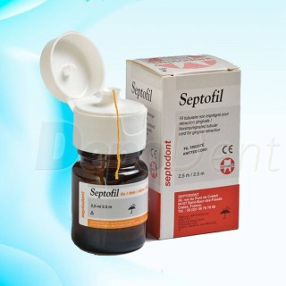 Hilo de retracción Septofil N Septodont Nº 000 ultrafino color negro frasco de 254 cm