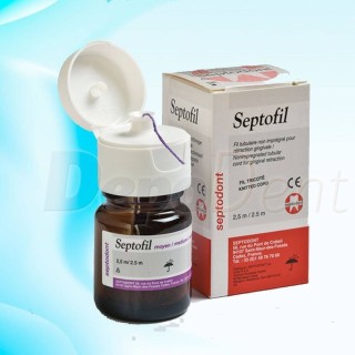 Hilo de retracción Septofil N Septodont Nº 00 extrafino color marrón frasco de 254 cm
