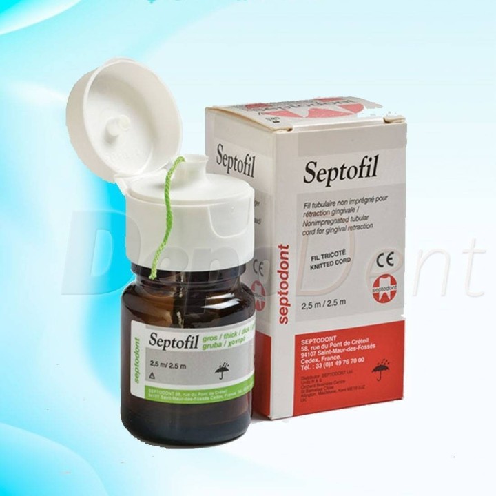Hilo de retracción Septofil N Septodont Nº 0 fino color lila frasco de 254 cm