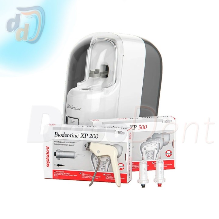 Biodentine XP de Septodont kit de inicio con cartuchos mezclador y pistola