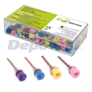 Cepillo Profilaxis Nylon Color Sdo. 100U de STARLINE