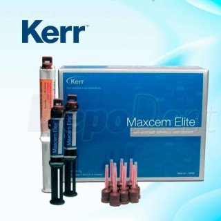 Maxcem Elite de Kerr kit económico con dos jeringas transparentes y Temp-Bond NE