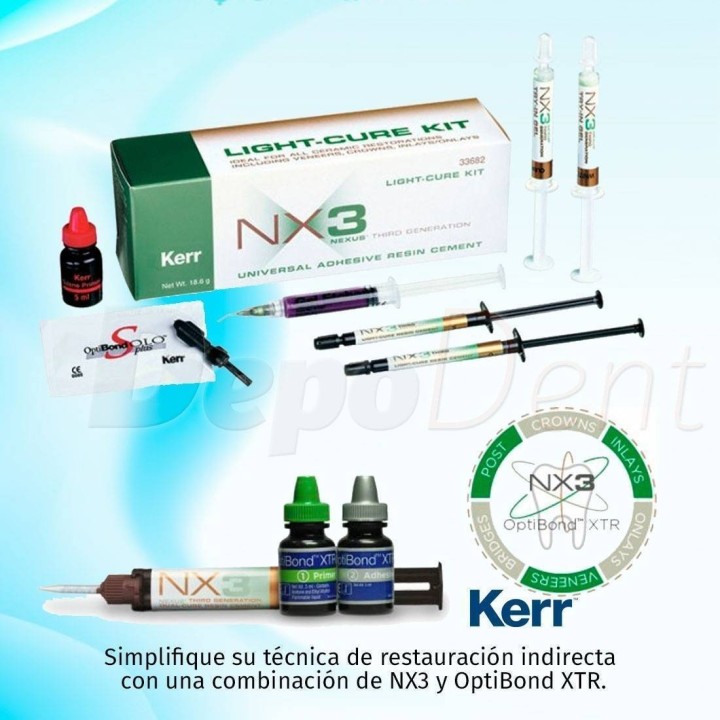 NX3 Nexus de Kerr junto al adhesivo OptiBond eXTRa Universal