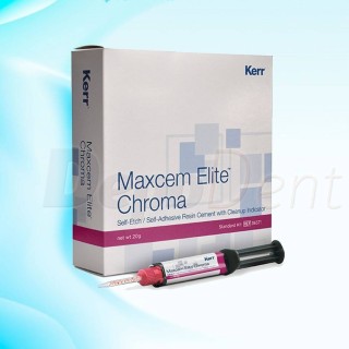 Maxcem Elite Chroma de Kerr kit estándar con cuatro jeringas de cemento de resina