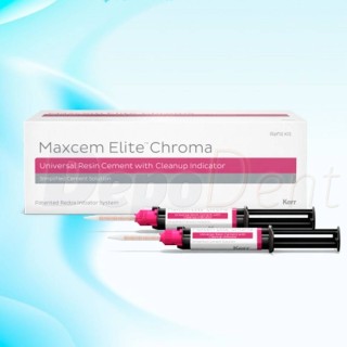 Maxcem Elite Chroma de Kerr reposición en tono transparente con dos jeringas