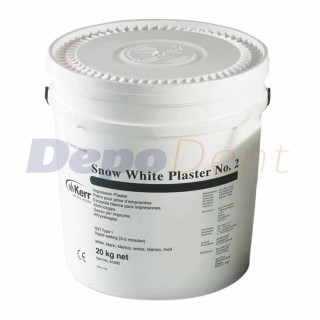 Snow White Kerr yeso tipo 2 de fraguado rápido color blanco envase de 18 kg