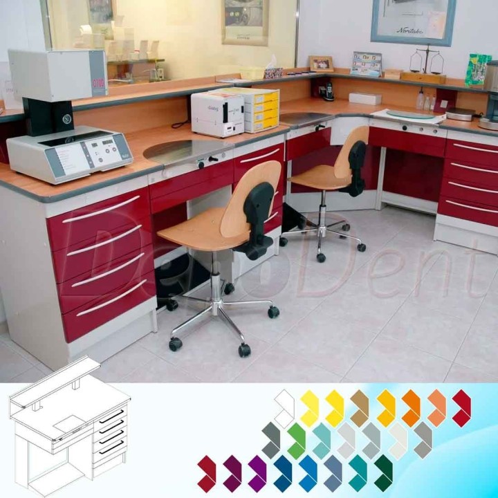 mesa trabajo laboratorio Elite 1 puesto