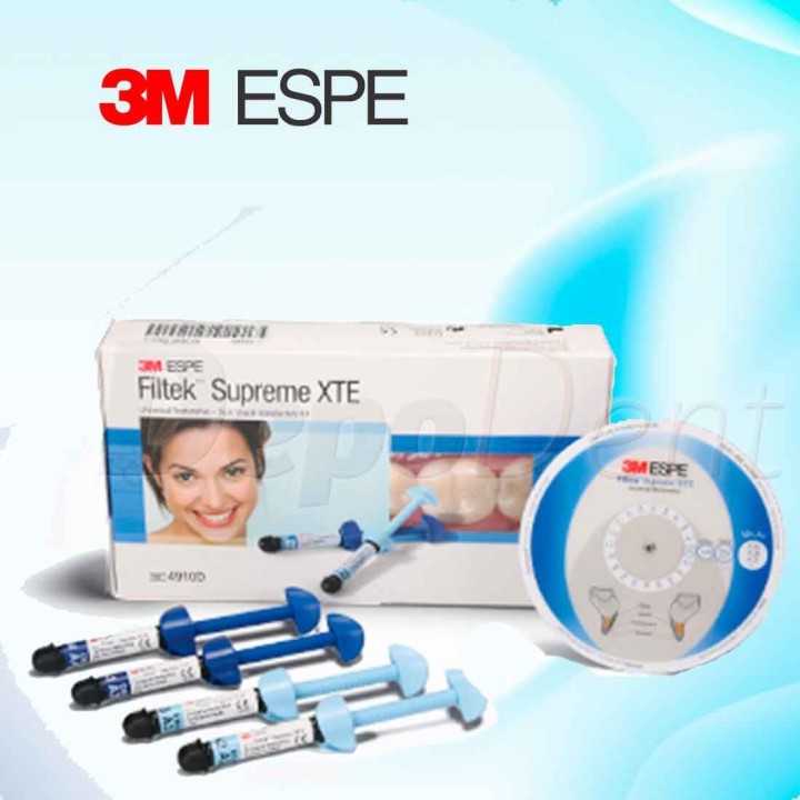 Kit de dentina y esmalte de composite Filtek Supreme XTE de 3M con 4 jeringas