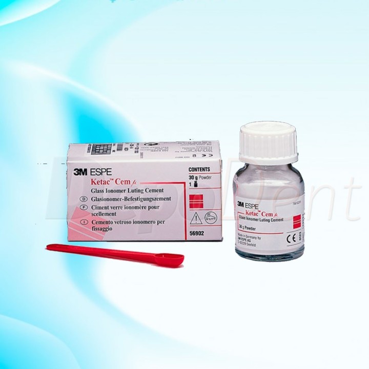 Ketac Cem Easymix de Solventum frasco de polvo de cemento de ionómero de vidrio