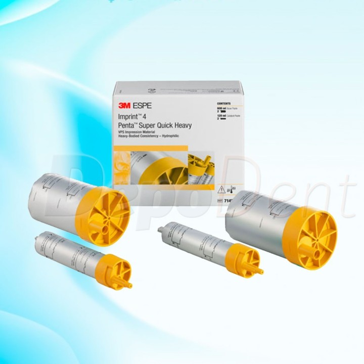 Imprint 4 Penta Super Quick Heavy Solventum 3M silicona de adición para Pentamix 2x(300+60) ml