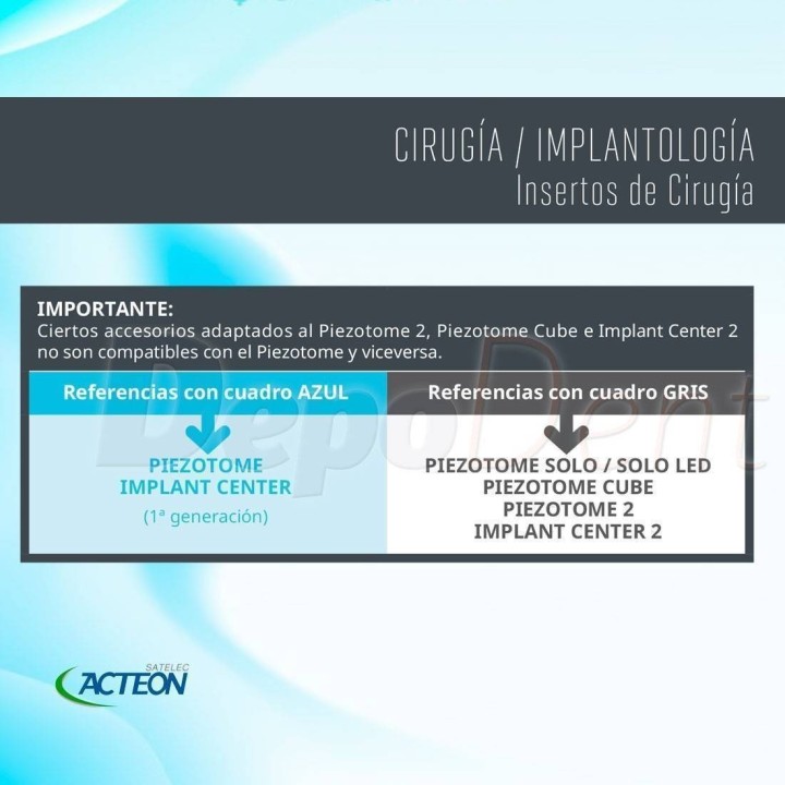 insertos Acteon de cirugía